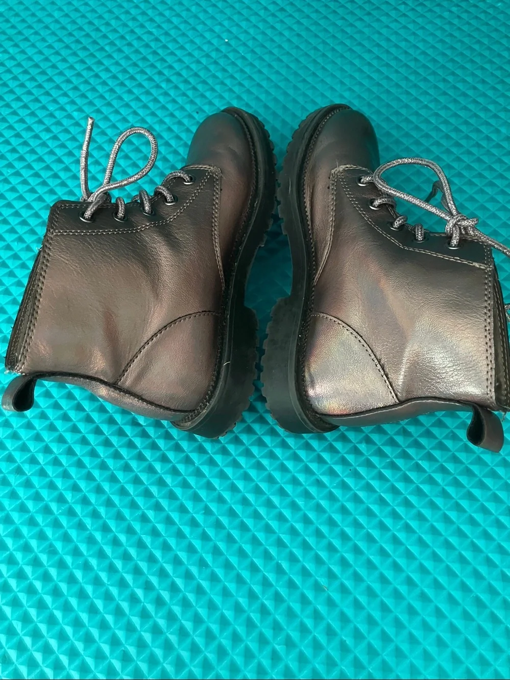 OLD NAVY Big Girls Faux-Leather Lace-Up Combat Boots | 1